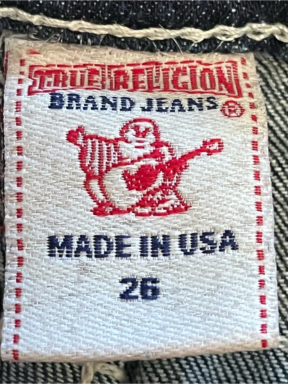 🇺🇸 True Religion Woman’s Low Rise Skinny Jeans with White Stitching & Embroidery - Picture 8 of 16